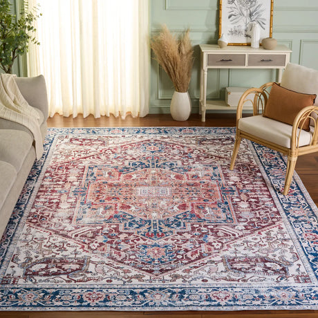 Safavieh Arizona 10'-0" x 14'-0" Rug in Red / Navy
