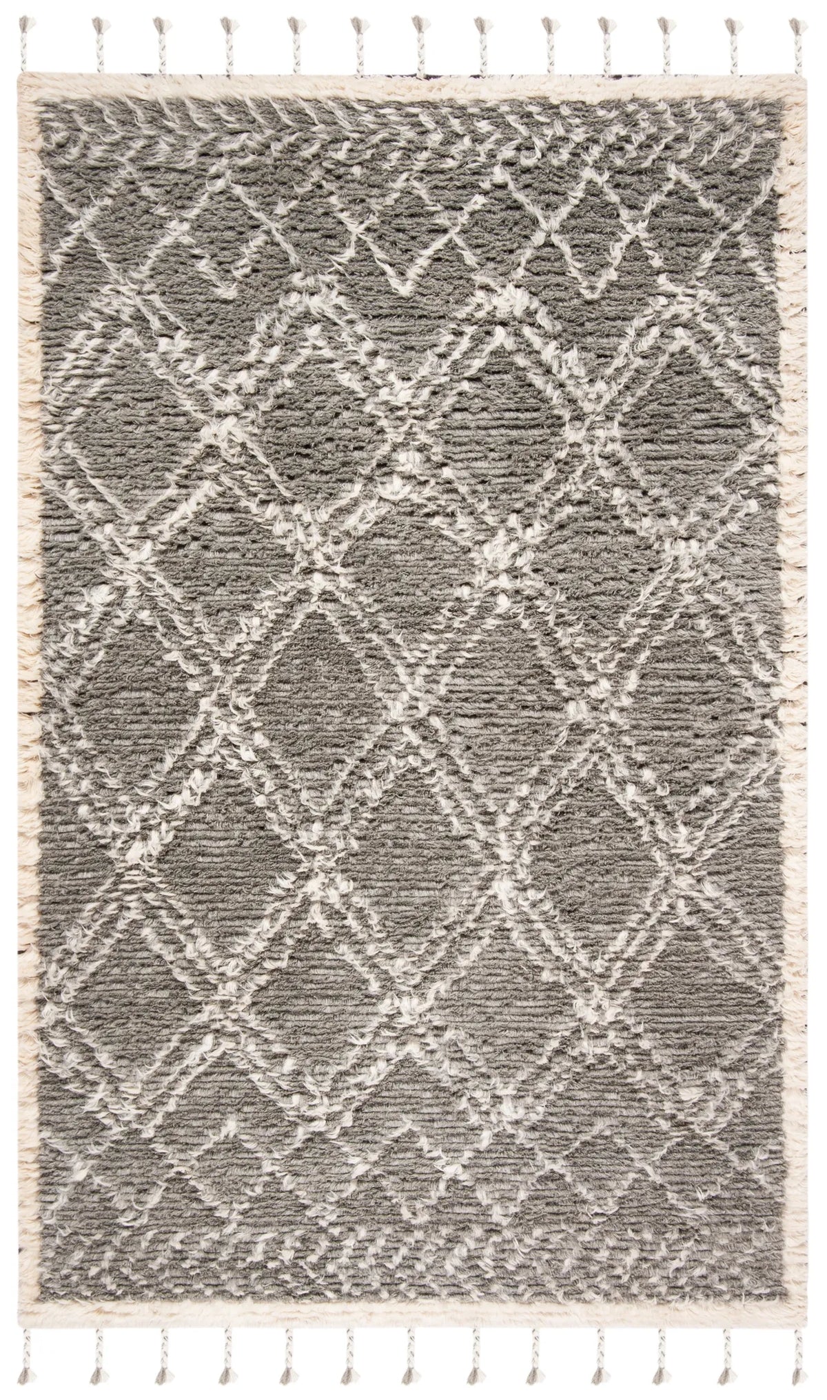 Safavieh Casablanca 4'-0" x 6'-0" Rug in Grey / Ivory