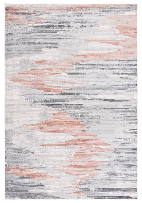 Safavieh Invista 4'-0" x 6'-0" Rug in Light Grey / Rust