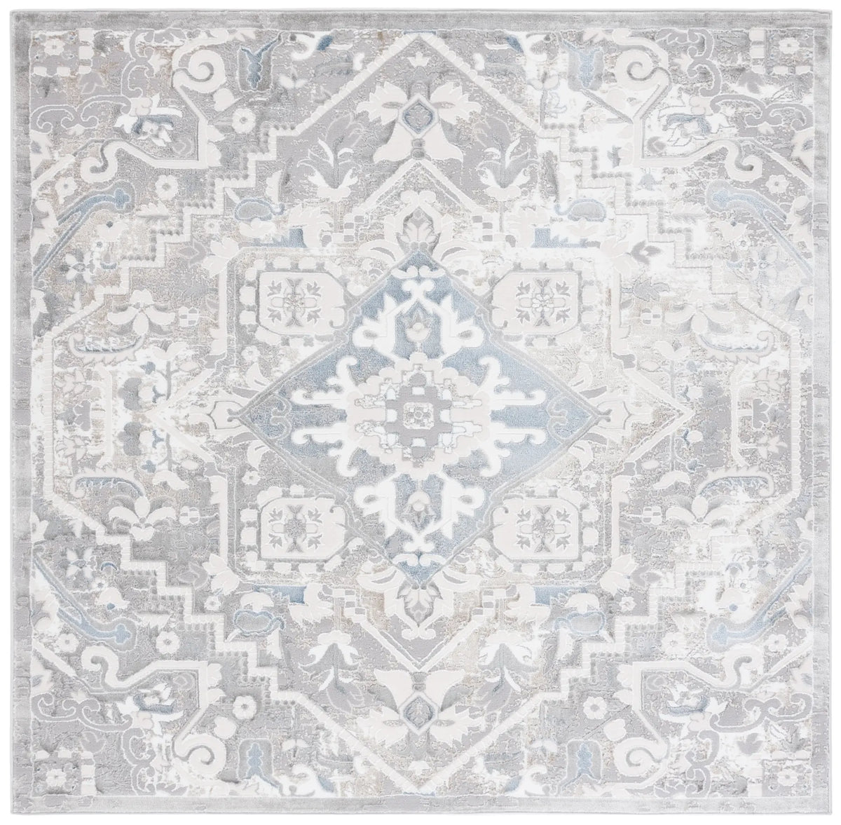 Safavieh Easton 6'-7" x 6'-7" Rug in Grey / Ivory