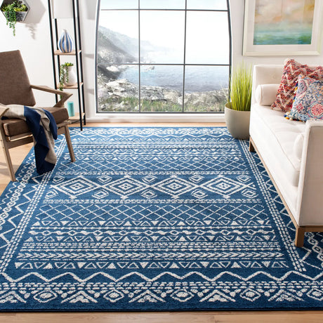 Safavieh Tulum 10'-0" x 13'-0" Rug in Navy / Ivory