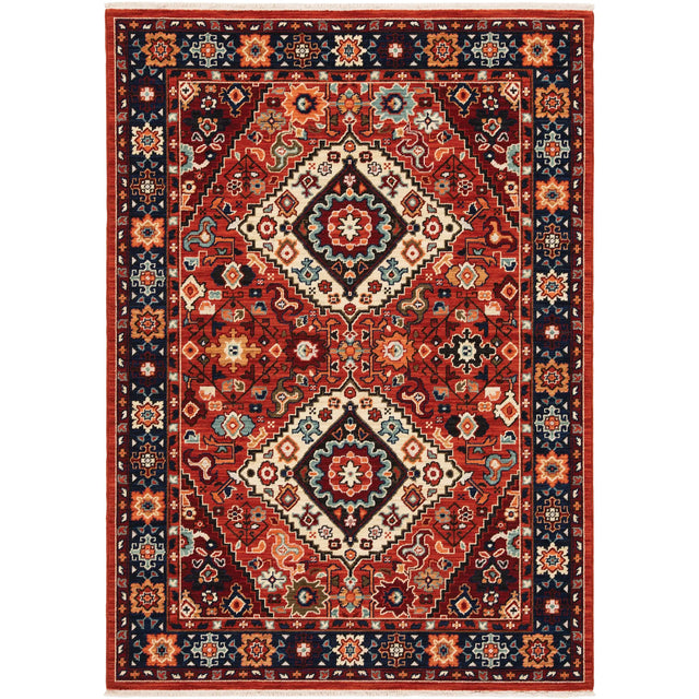 Oriental Weavers Sphinx Lilihan 2061V Red/ Blue Rugs - main flat
