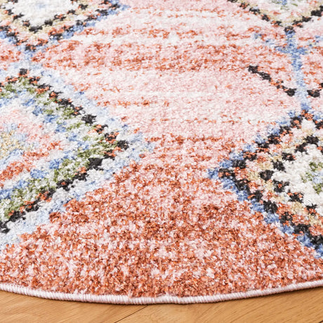 Safavieh Chapel 6'-7" x 6'-7" Rug in Pink / Turquoise