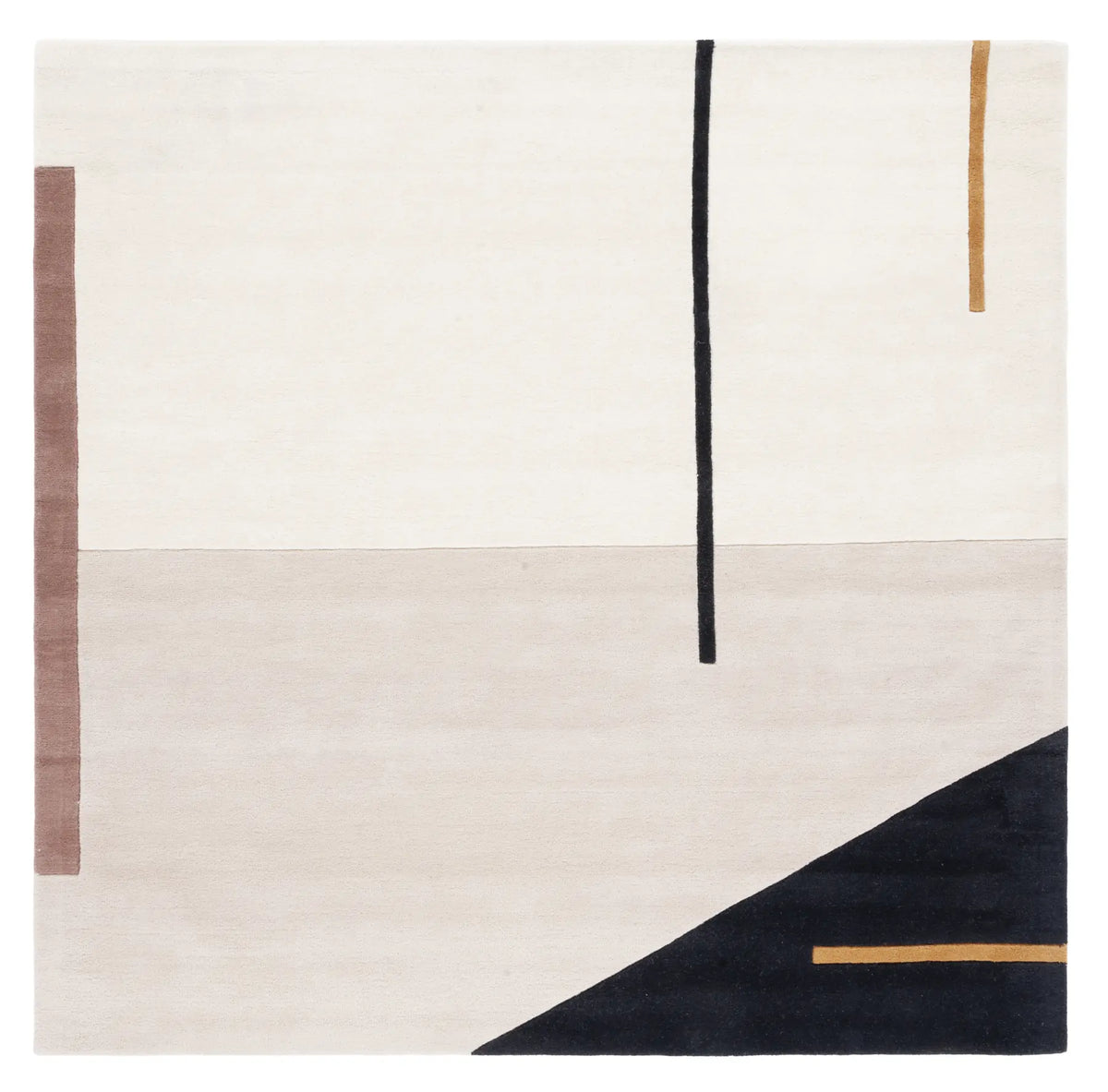 Safavieh Fifth Avenue 7'-0" x 7'-0" Rug in Ivory / Black