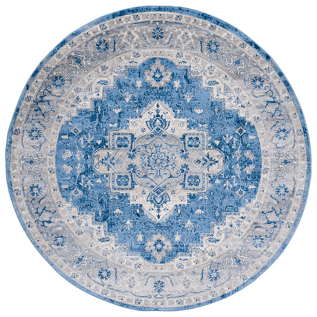 Safavieh Brentwood 6'-7" x 6'-7" Rug in Blue / Grey
