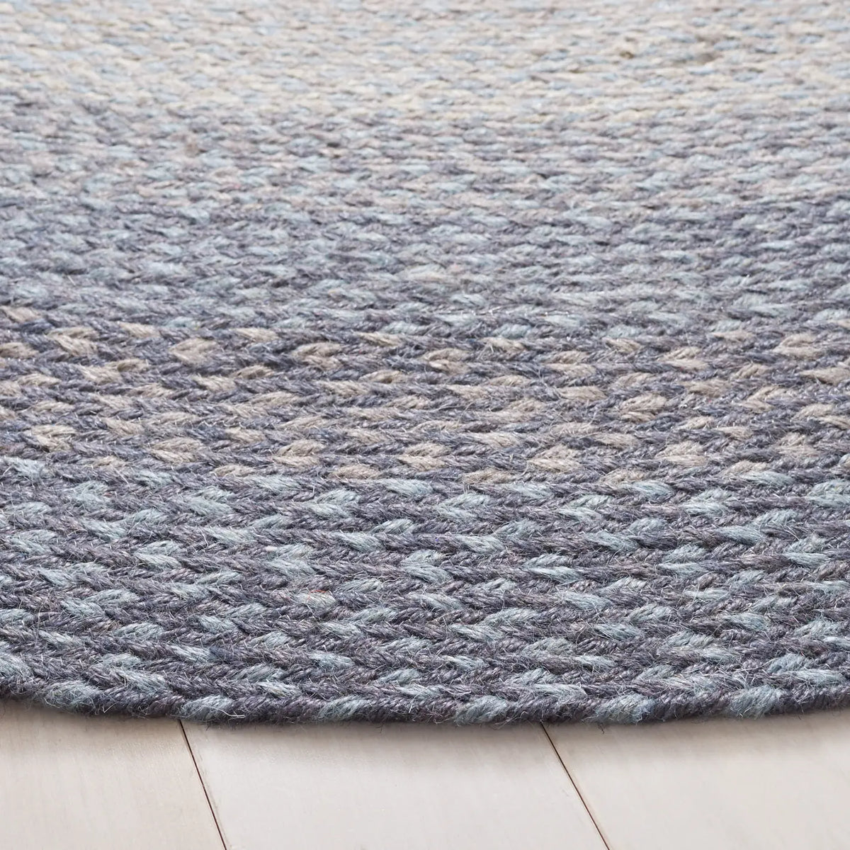 Safavieh Braided 5'-0" x 5'-0" Rug in Grey / Blue