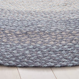 Safavieh Braided 5'-0" x 5'-0" Rug in Grey / Blue