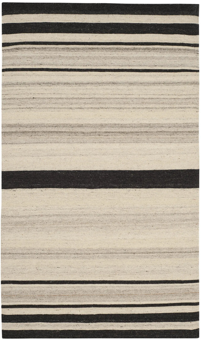 Safavieh Dhurries 3'-0" x 5'-0" Rug in Natural / Grey