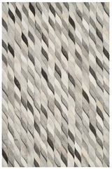 Safavieh Studio Leather 4'-0" x 6'-0" Rug in Ivory / Grey