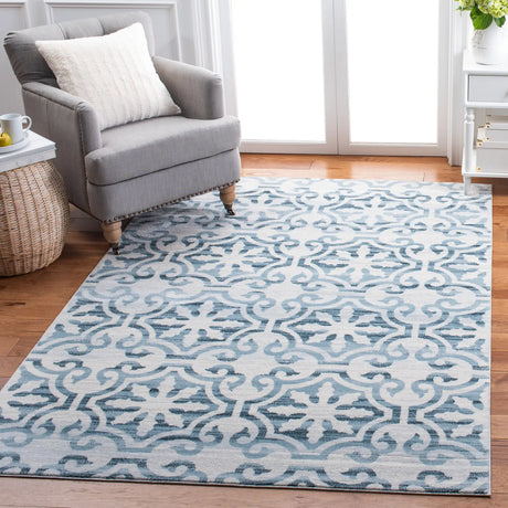 Safavieh Martha Stewart Isabella 4'-0" x 6'-0" Rug in Navy / Ivory