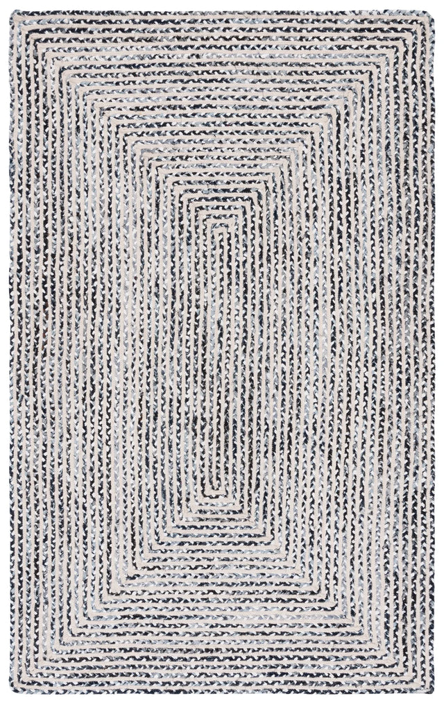 Safavieh Braided 4'-0" x 6'-0" Rug in Black / Navy