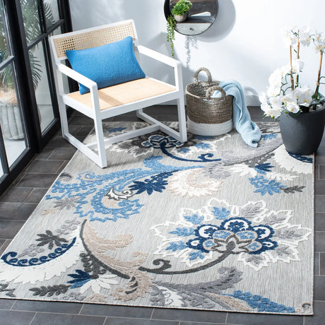 Safavieh Cabana 4'-5" x 6'-5" Rug in Grey / Blue