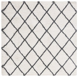 Safavieh Hudson Shag 7'-0" x 7'-0" Rug in Ivory / Dark Grey