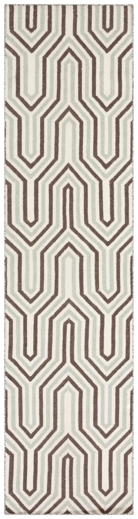 Safavieh Dhurries 2'-6" x 10'-0" Rug in Grey / Multi