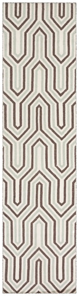 Safavieh Dhurries 2'-6" x 10'-0" Rug in Grey / Multi
