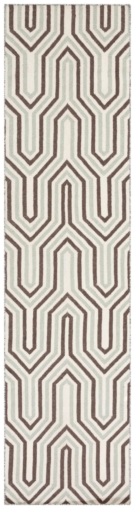Safavieh Dhurries 2'-6" x 10'-0" Rug in Grey / Multi