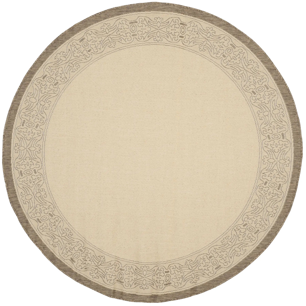 Safavieh Courtyard 6'-7" x 6'-7" Rug in Natural / Brown