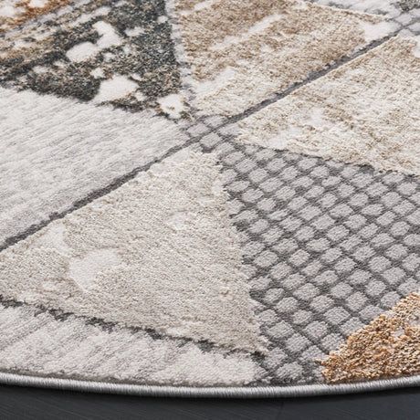 Safavieh Alenia 100 6'-7" x 6'-7" Rug in Grey / Beige