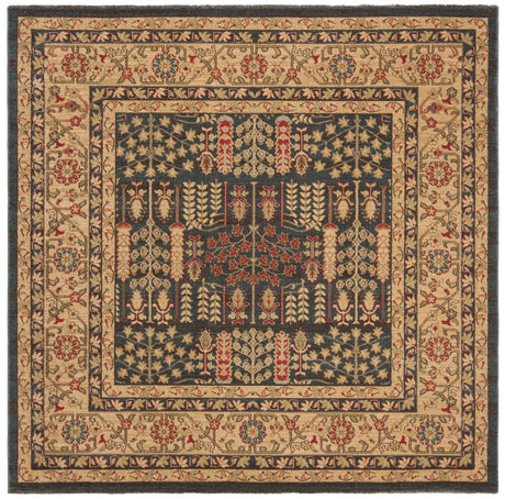 Safavieh Mahal 6'-7" x 6'-7" Rug in Navy / Natural