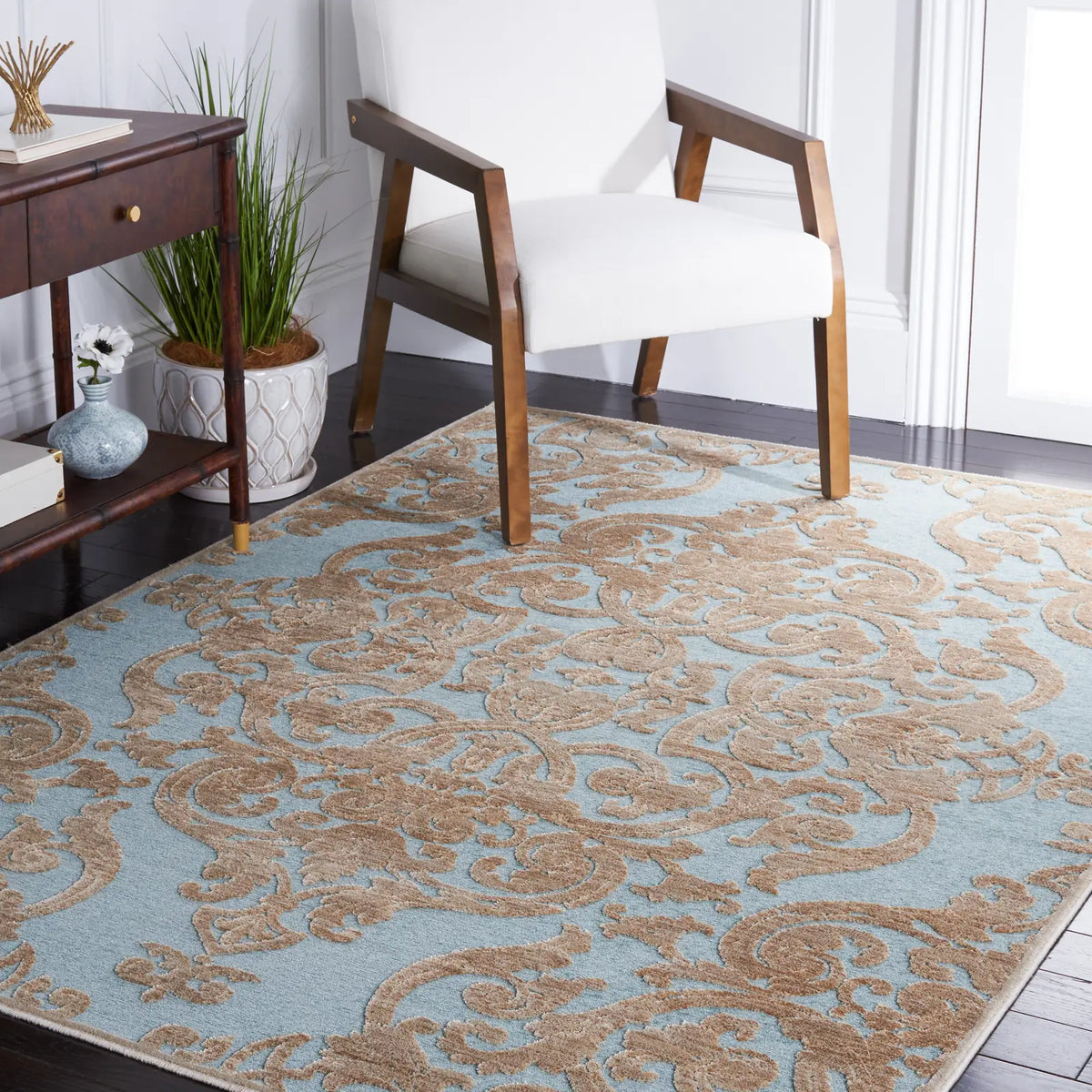 Safavieh Paradise 5'-3" x 7'-6" Rug in Stone / Aqua