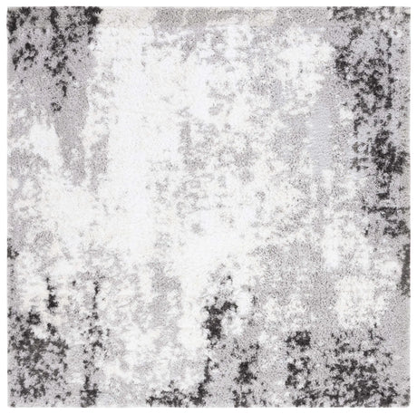 Safavieh Berber Shag 7'-0" x 7'-0" Rug in Light Grey / Dark Grey
