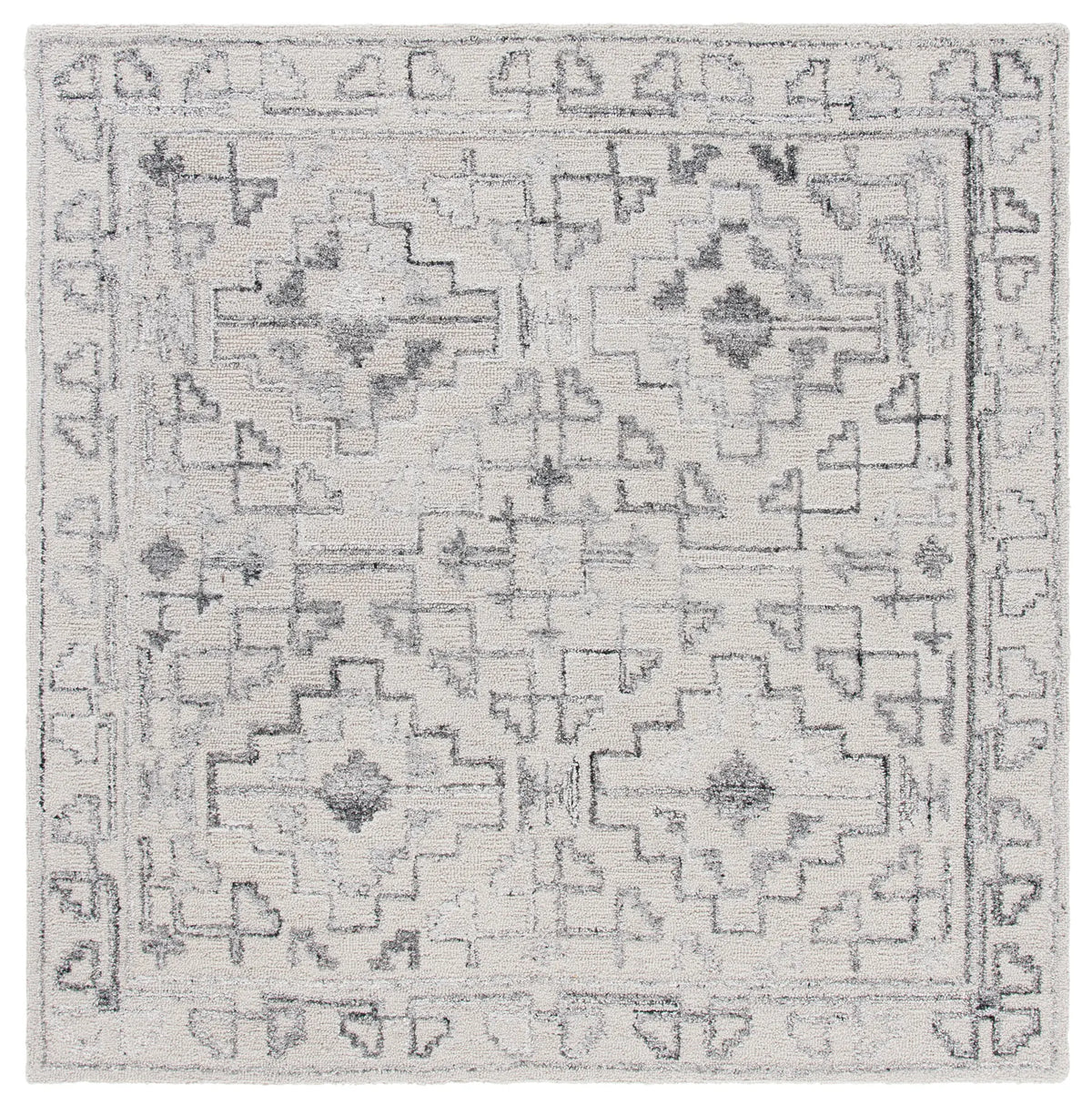 Safavieh Abstract 6'-0" x 6'-0" Rug in Taupe / Black
