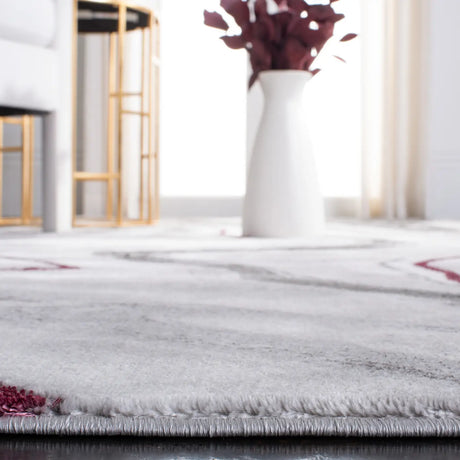 Safavieh Craft 4'-0" x 6'-0" Rug in Grey / Wine