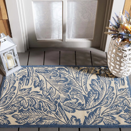 Safavieh Courtyard 2'-0" x 3'-7" Rug in Natural / Blue