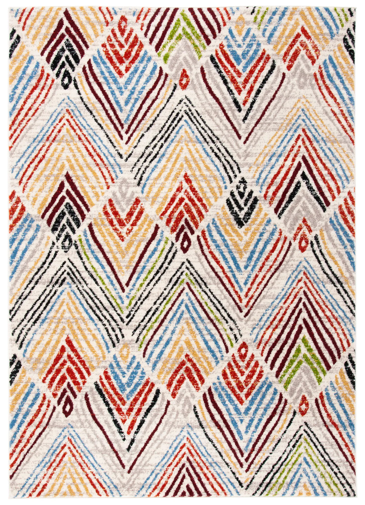 Safavieh Amsterdam 4'-0" x 6'-0" Rug in Ivory / Red
