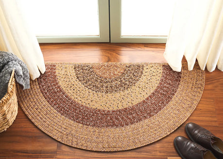 Safavieh Braided 2'-0" x 4'-0" Rug in Beige / Brown
