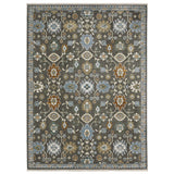 Oriental Weavers Sphinx KEIRA KEI01 Grey Floral Rugs - main flat
