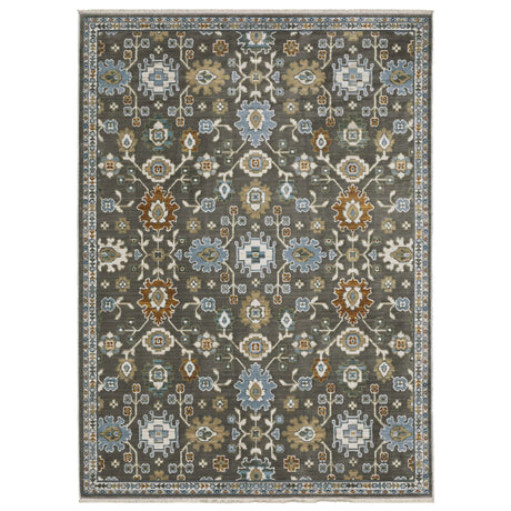Oriental Weavers Sphinx KEIRA KEI01 Grey Floral Rugs - main flat