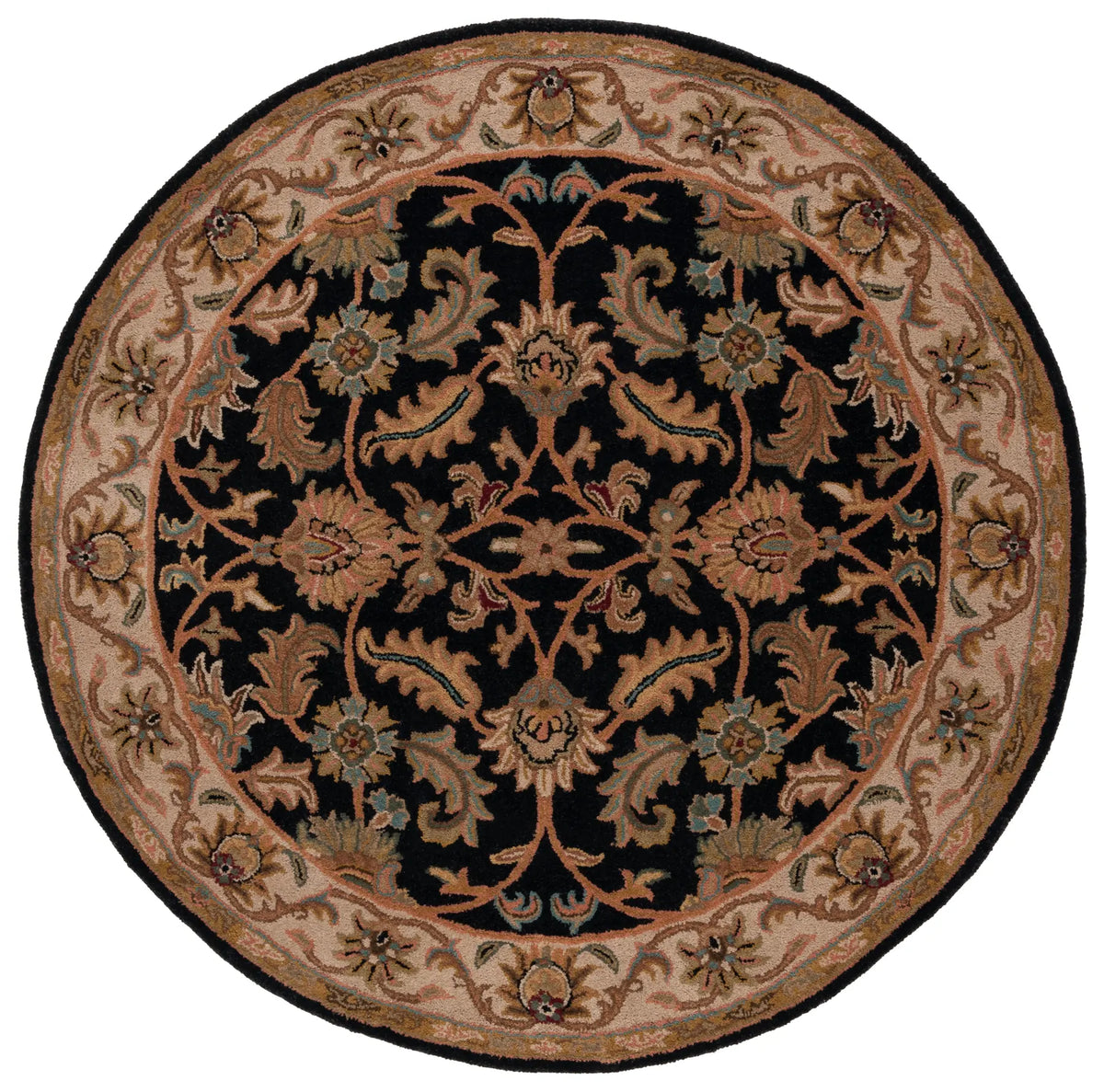 Safavieh Heritage 6'-0" x 6'-0" Rug in Black / Beige