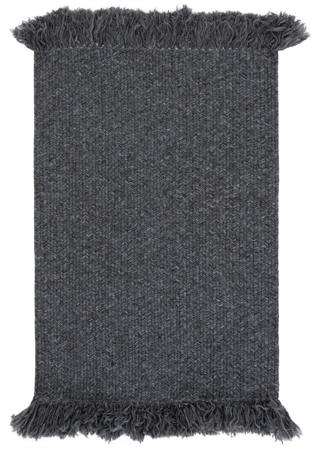 Safavieh Braided 300 2'-0" x 3'-0" Rug in Charcoal