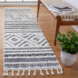 Safavieh Moroccan Tassel Shag 2'-3" x 8'-0" Rug in Grey / Ivory