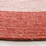 Safavieh Braided 5'-0" x 5'-0" Rug in Red / Ivory