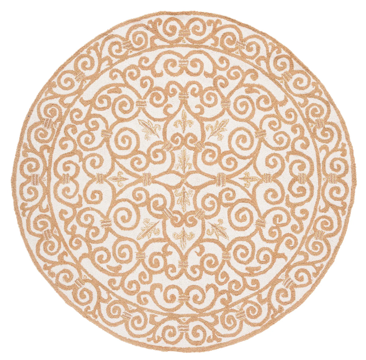 Safavieh Chelsea 5'-6" x 5'-6" Rug in Ivory / Gold