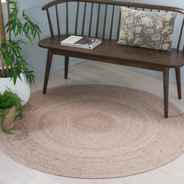 Safavieh Braided 5'-0" x 5'-0" Rug in Tan