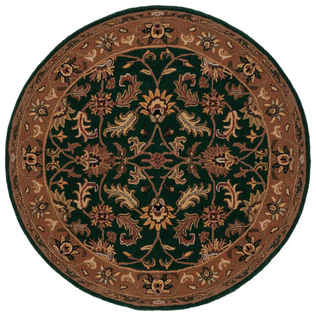 Safavieh Heritage 6'-0" x 6'-0" Rug in Dark Green / Gold