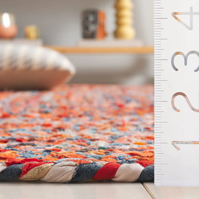 Safavieh Braided 4'-0" x 6'-0" Rug in Orange / Rust