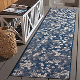 Safavieh Courtyard 2'-2" x 9'-0" Rug in Navy / Beige
