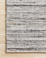 Loloi Brandt Bra-01 Silver/Stone Rugs - corner on wood