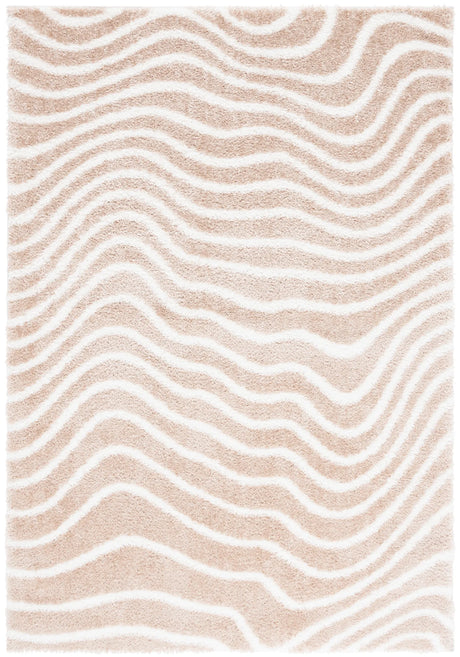 Safavieh Tahoe Shag 4'-0" x 6'-0" Rug in Gold / Ivory