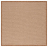 Safavieh Sisal All-Weather 6'-7" x 6'-7" Rug in Natural / Brown