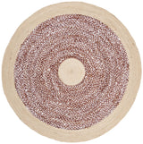 Safavieh Cape Cod 5'-0" x 5'-0" Rug in Rust / Natural