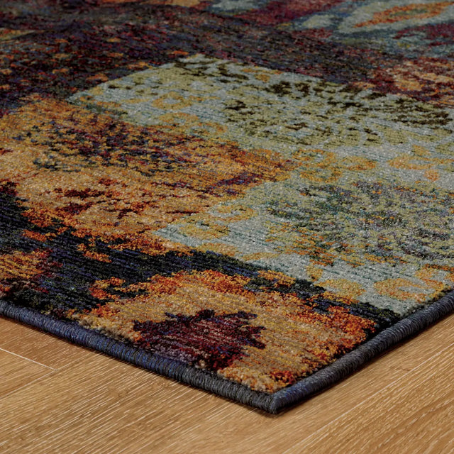 Oriental Weavers Sphinx Andorra 7137A Multi/Blue Rugs - corner detail
