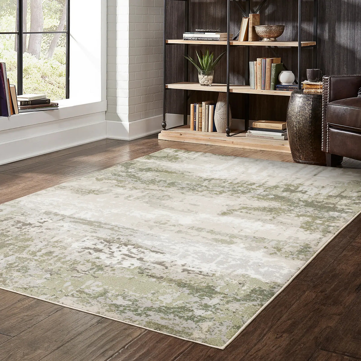Oriental Weavers Caravan 2061W Beige/ Green Rug - room scene