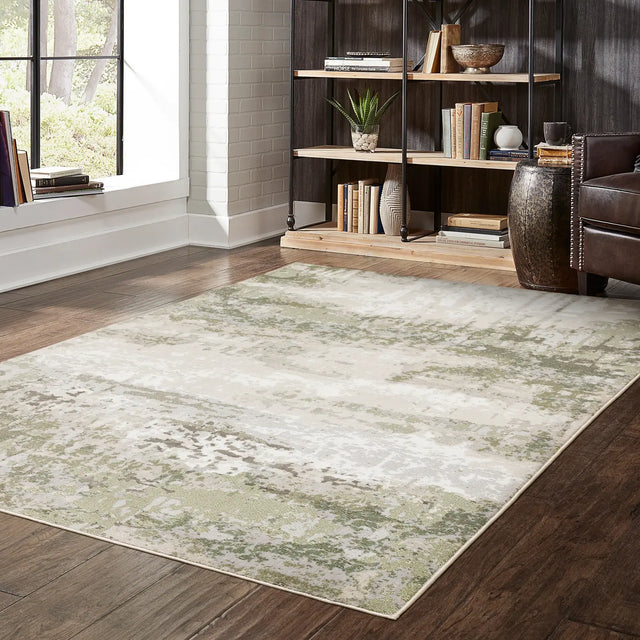 Oriental Weavers Caravan 2061W Beige/ Green Rug - room scene