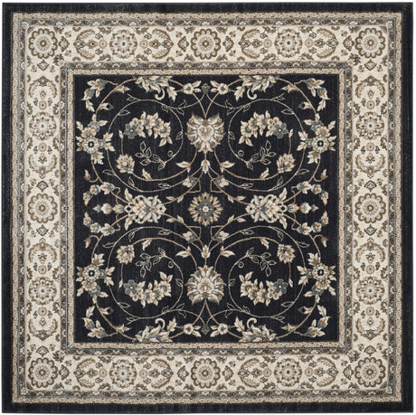 Safavieh Lyndhurst 7'-0" x 7'-0" Rug in Anthracite / Cream