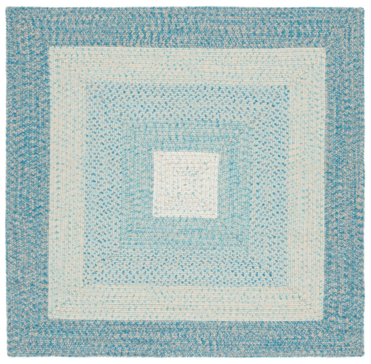 Safavieh Braided 5'-0" x 5'-0" Rug in Blue / Aqua